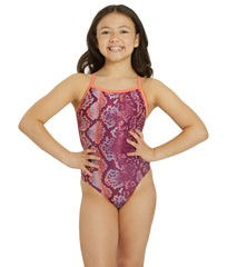 Sporti x Gretchen Walsh Desert Python Thin Strap One Piece Swimsuit Youth (22-28)