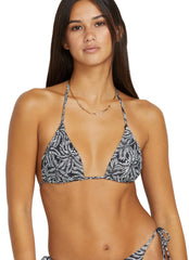 Volcom Women's Print Be My Frond Halter Triangle Bikini Top