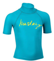 Hurley Little Girls' One & Only Solid S/S Rash Guard (4-6X)