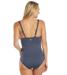 TYR Women's Solid Lattice Controlfit Chlorine Resistant One Piece Swimsuit