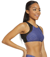 Sporti Active Chevron High Neck Crop Bikini Top