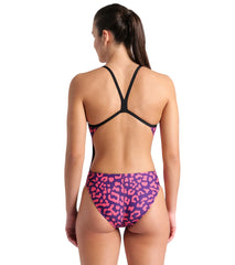 Arena Women's Leopard Challenge Back One Piece Swimsuit