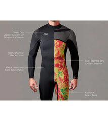 Xcel Men's 4.5/3.5MM Comp X Hooded Fullsuit Wetsuit