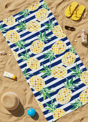 A to Z Towels Pineapple Stripes Beach Towel 30”X 60”