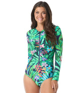 Beach House Women's Tropic Paradise Emerge Long Sleeve One Piece Swimsuit