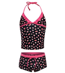 Hurley Youth Girls' Tough Enough Tankini & Boyshort Set