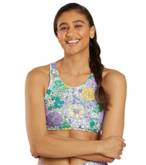 Sporti Active Bondi Floral High Neck Crop Bikini Top