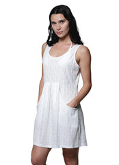 J.Valdi Women's Athena Deep Pocket Cover Up Dress Ring Tank Cover Up Dress