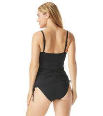 Coco Reef Women's Classic Solids Bespoke Shirred Side Bra Sized Tankini Top (C/D/DD Cup)
