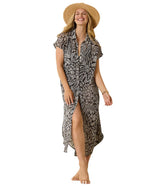 Tommy Bahama Women's Playa Brava Bubble Chiffon Duster Cover Up Dress