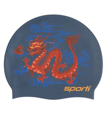 Sporti Limited Edition Dragonfire Silicone Swim Cap