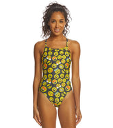 iSwim Emoji Thin Strap One Piece Swimsuit