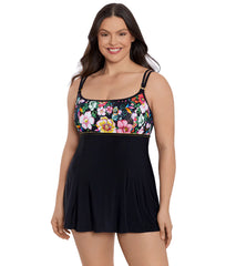 Longitude Women's True Romance Princes Seam Long Torso Swim Dress