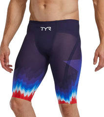 TYR Men's Venzo USA High Waist Jammer Tech Suit Swimsuit