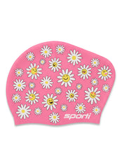 Sporti Giggle Garden Long Hair Bun Silicone Swim Cap