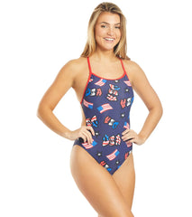 Arena Women's Graffiti USA Booster Back One Piece Swimsuit