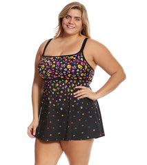 Longitude Plus Size Garden of Eden Empire Princess Swimdress