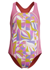 Speedo Girls' Printed Sport Splice One Piece Swimsuit (Little Kid, Big Kid)