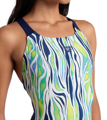 Arena Women's Zebra Stripes Pro Back One Piece Swimsuit