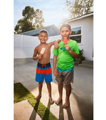 Speedo Boy's Short Sleeve Graphic Swim Shirt (Little Kid, Big Kid)