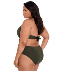 Lauren Ralph Lauren Plus Size Cut Out Halter One Piece Swimsuit