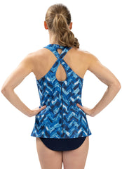 Dolfin Women's Aquashape Print Twist Back Tankini Top