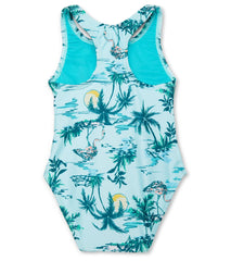 Speedo Girls' Printed Snap One Piece Swimsuit (Baby, Toddler)