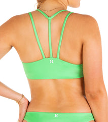 Hurley Women's Max Solid Pull On Bikini Top