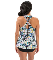 Dolfin Aquashape Women's Print Twist Back Tankini Top