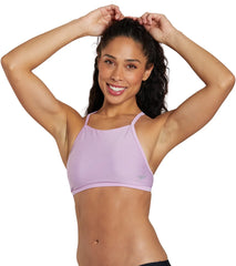 Speedo Women's Solid Double Lace Back Bikini Top
