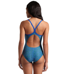 Arena Women's Abstract Tiles Lightdrop Back One Piece Swimsuit