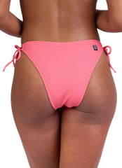 JOLYN Women's Bella Solid Rib Tie Side Bikini Bottom