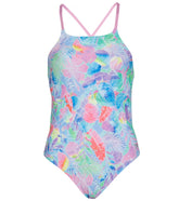 Speedo Women's Printed Tie Back One Piece Swimsuit