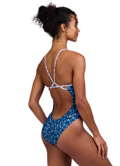 JOLYN Women's Perry Bloomheart Contrast One Piece Swimsuit