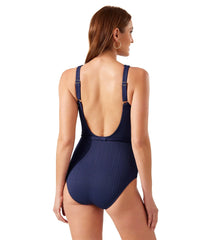 Tommy Bahama Women's Cable Beach High Neck One Piece Swimsuit