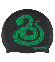 Sporti Limited Edition Snake Silicone Swim Cap