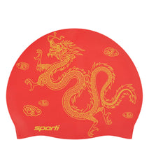 Sporti Lunar Dragon Silicone Swim Cap