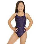 iSwim Swirl Thin Strap One Piece Swimsuit Youth (22-28)