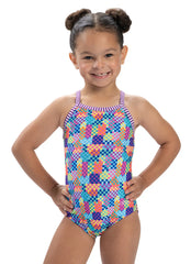 Dolfin Girls' Build Me Up One Piece Swimsuit (Toddler, Little Kid)