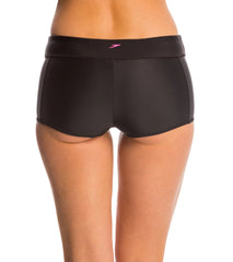 Speedo Women's Solid Boyshort Bikini Bottom