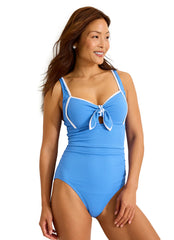 Tommy Bahama Women's Island Cays Cabana Tie Front One Piece Swimsuit