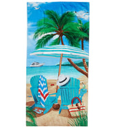 A to Z Towels Beach Chairs And Palms Beach Towel 30”X 60”