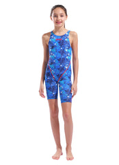Arena Girls' Powerskin Splash Multicolors ST Next LE Open Back Tech Suit Swimsuit