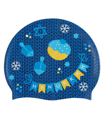 Sporti Hanukkah Silicone Swim Cap