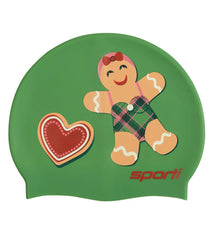 Sporti Oh Snap Gingerbread Silicone Swim Cap