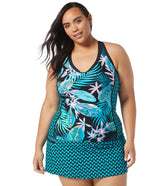 Beach House Women's Plus Size Delray Beach Print Emma Skort