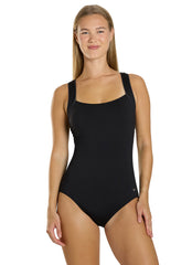 TYR Women's Solid Square Neck Controlfit Chlorine Resistant One Piece Swimsuit