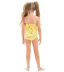 Dolfin Girls' Print One Piece Swimsuit (Toddler, Little Kid)