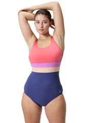 Speedo Women's Banded Colorblock One Piece Swimsuit