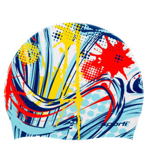 Sporti Swirl Silicone Swim Cap